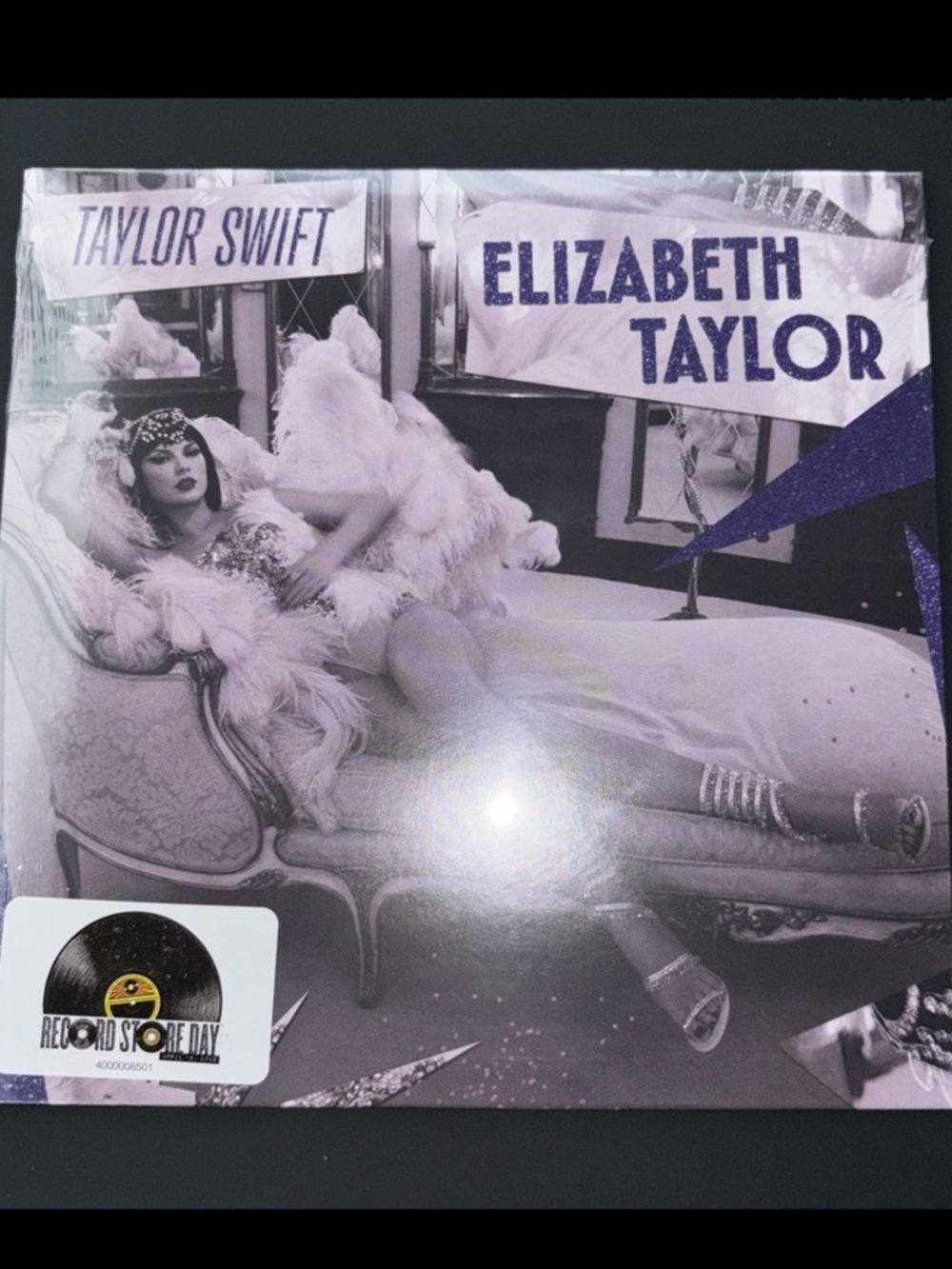Taylor Swift Vinyl Cover – Black & Purple Accent Artwork